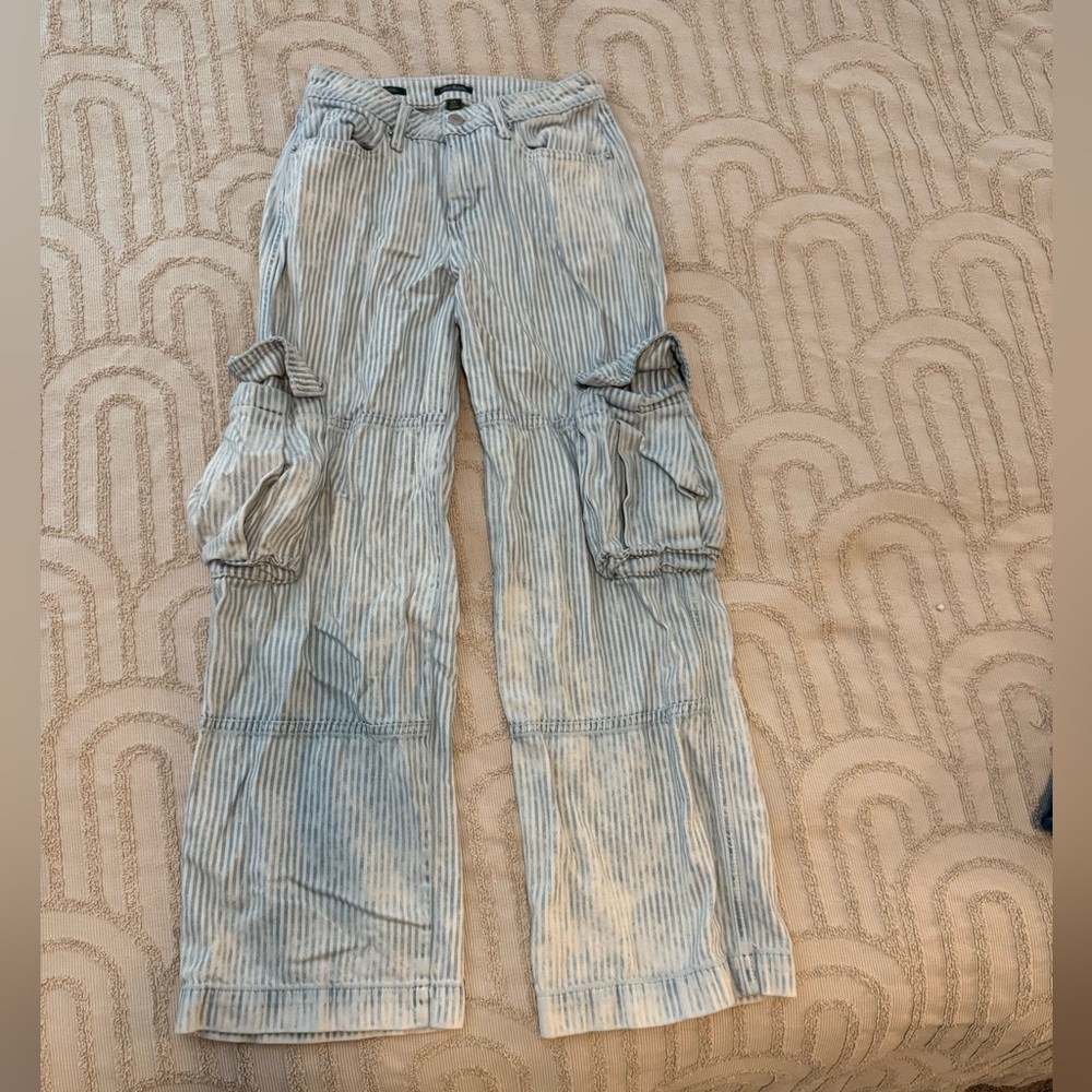 Wild Fable Blue Striped Denim Pants